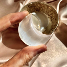 Load image into Gallery viewer, Selenite Moon Palm Stone - Terra Soleil