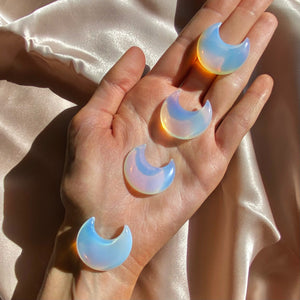 Opalite Moon Palm Stone