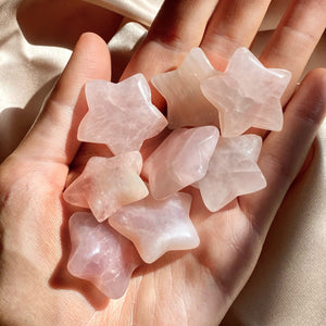 Rose Quartz Star Palm Stone