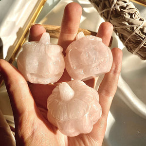 Rose Quartz Pumpkin Crystal