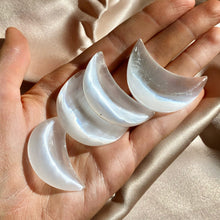 Load image into Gallery viewer, Selenite Moon Palm Stone - Terra Soleil