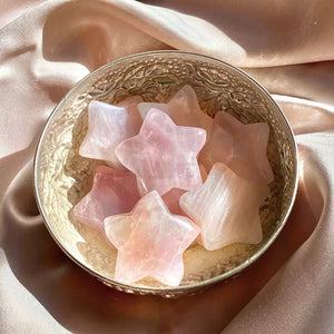 Rose Quartz Star Palm Stone