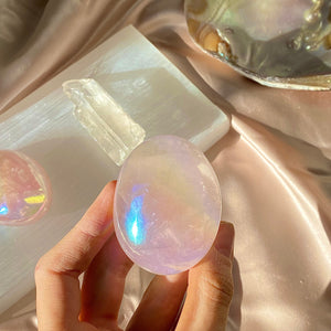 Angel Aura Rose Palm Stone