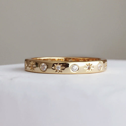 The Moon and Stars Stacking Ring - Terra Soleil