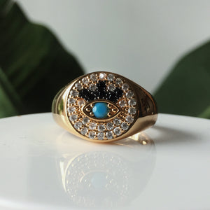 The Annika Evil Eye Ring - Terra Soleil