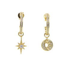 Load image into Gallery viewer, Star &amp; Moon Charm Earrings - Terra Soleil