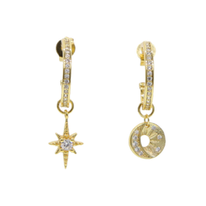 Star & Moon Charm Earrings - Terra Soleil