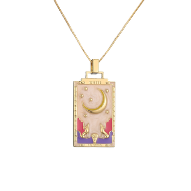 The Pink Moon Tarot Card Necklace