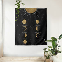 Load image into Gallery viewer, Moon Phase Calendar Tapestry - Terra Soleil