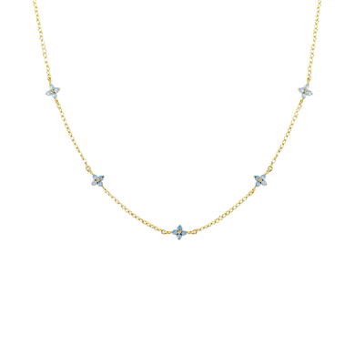 The Periwinkle Peony Necklace