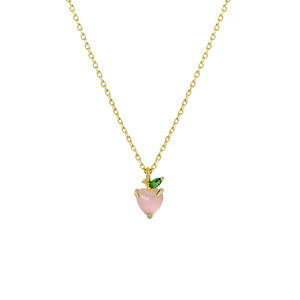 Peach Charm Necklace