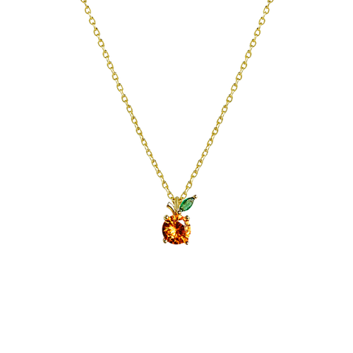 Orange Charm Necklace