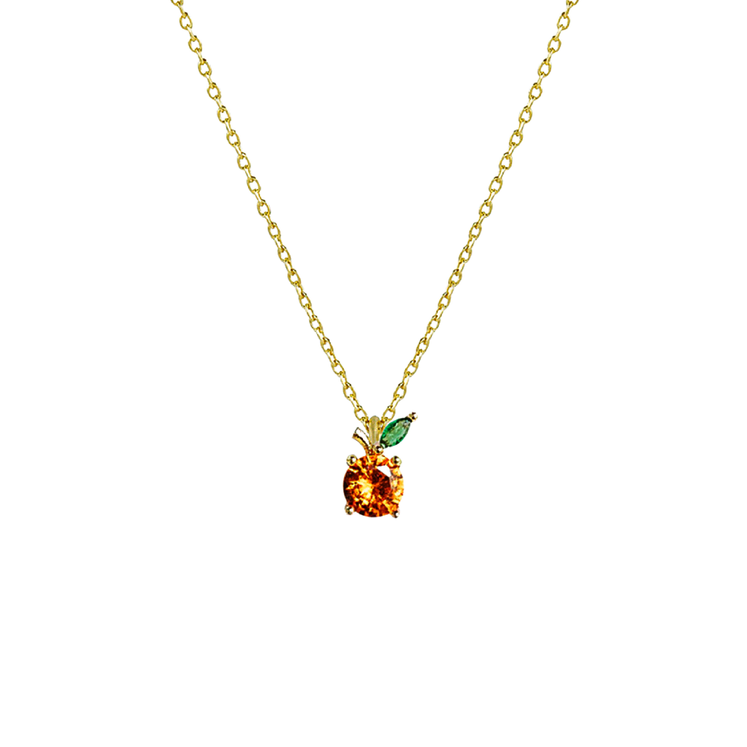 Orange Charm Necklace