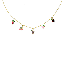 Load image into Gallery viewer, Cherry Fruit Charm Necklace