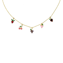 Load image into Gallery viewer, Multi Fruit Charm Necklace