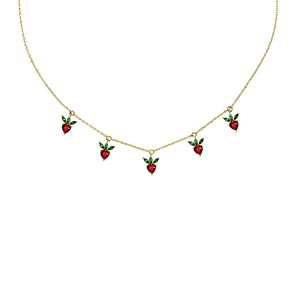 Cherry Fruit Charm Necklace