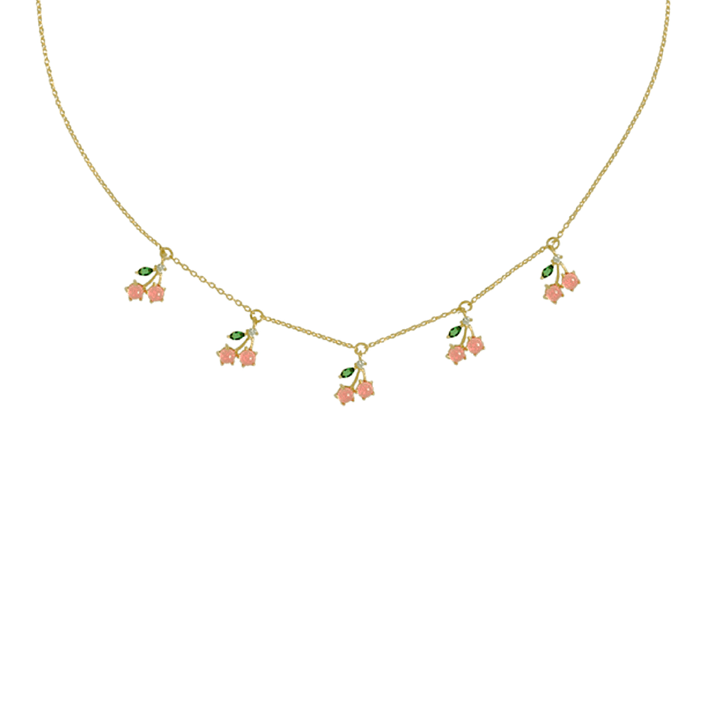 Cherry Fruit Charm Necklace