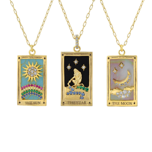 The Moon Tarot Card Necklace