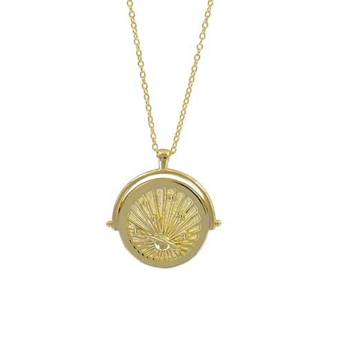Saturn Coin Necklace