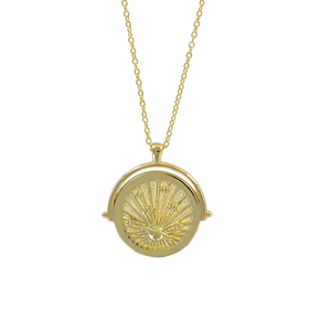 Saturn Coin Necklace