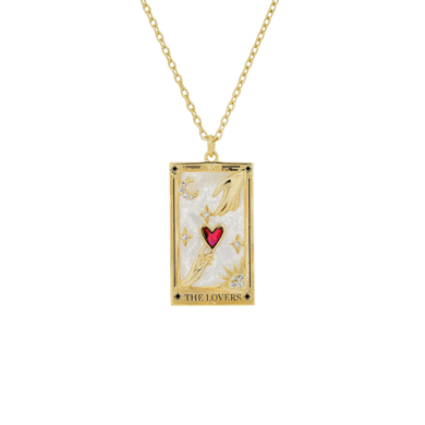 The Lovers Tarot Card Necklace