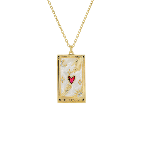 The Lovers Tarot Card Necklace