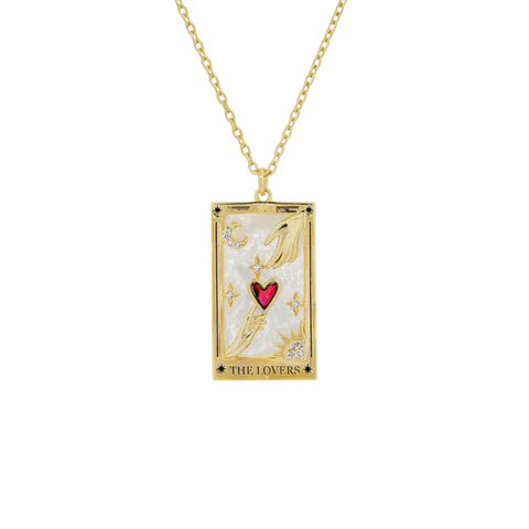 The Lovers Tarot Card Necklace
