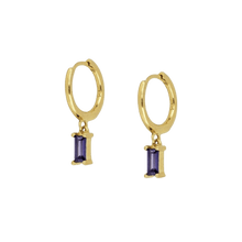 Load image into Gallery viewer, Gemma Blue Huggie Earrings