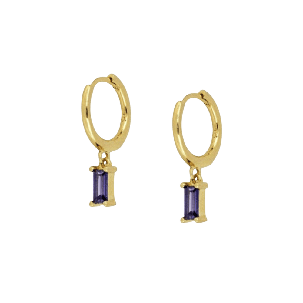 Gemma Blue Huggie Earrings