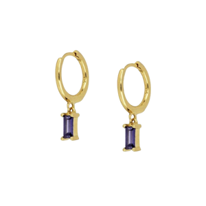 Gemma Clear Huggie Earrings