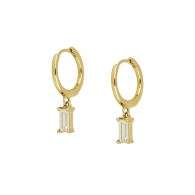 Gemma Clear Huggie Earrings