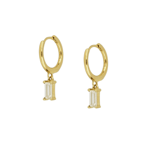 Gemma Clear Huggie Earrings