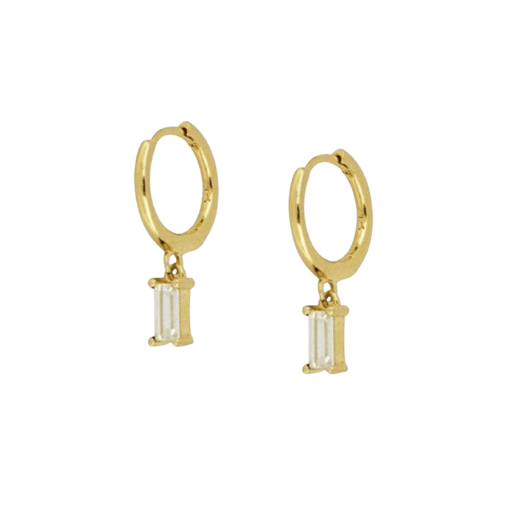 Gemma Clear Huggie Earrings