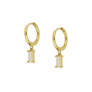 Gemma Green Huggie Earrings