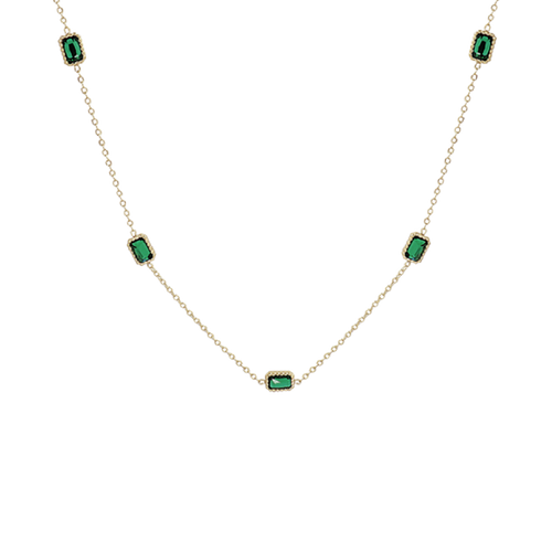 Olivia Square Gem Necklace