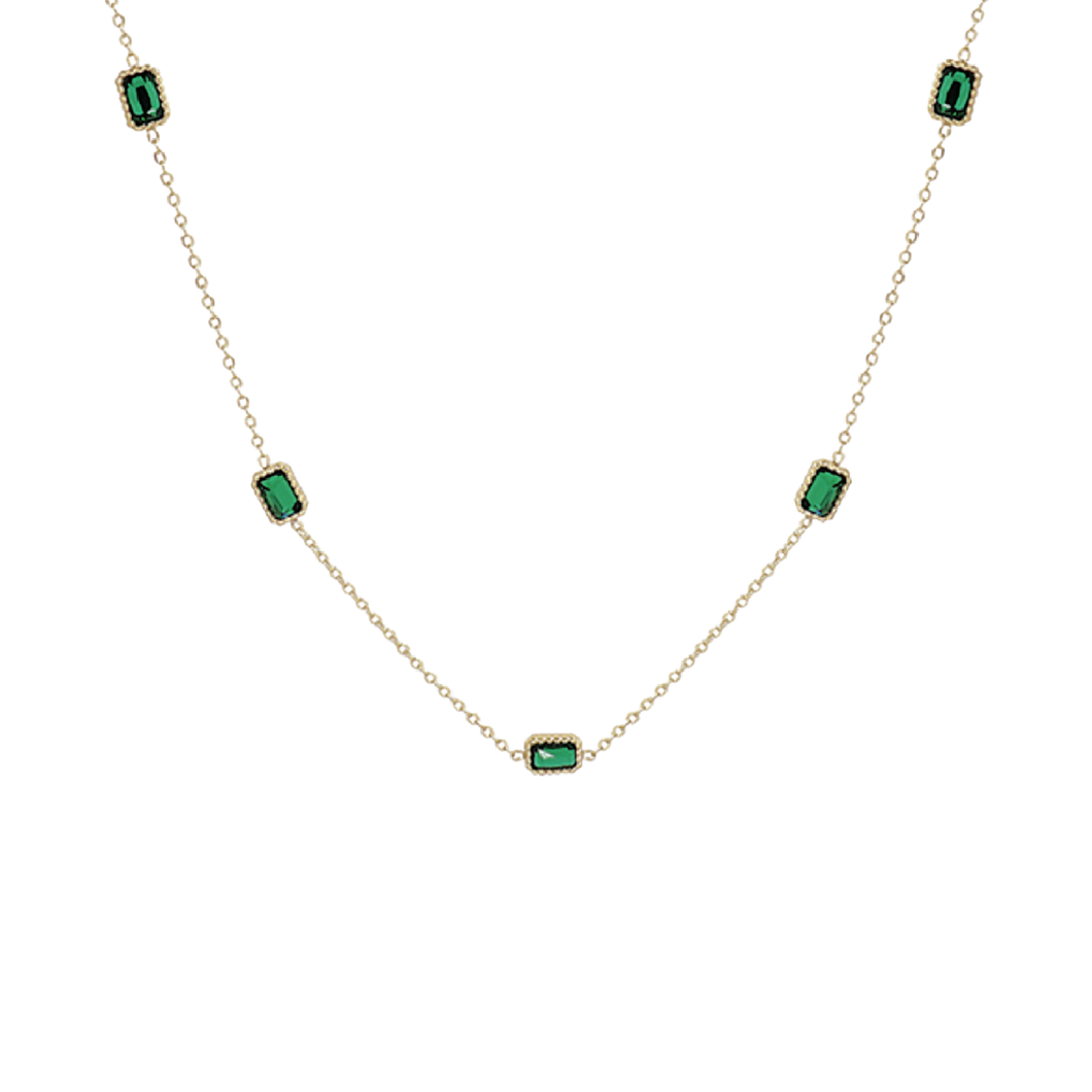 Olivia Square Gem Necklace