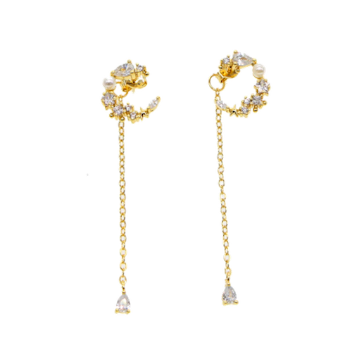 Pearl Moon Earrings - Terra Soleil