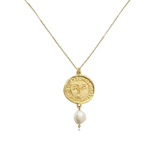 The Pearl Medallion Necklace - Terra Soleil