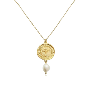 The Pearl Medallion Necklace - Terra Soleil
