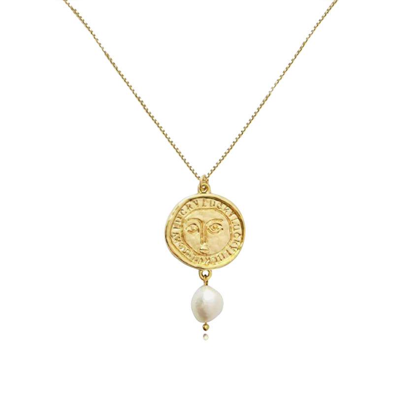 The Pearl Medallion Necklace - Terra Soleil