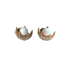 Load image into Gallery viewer, Crescent Opal Stud Earrings - Terra Soleil